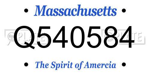 Q540584 Massachusetts License Plate