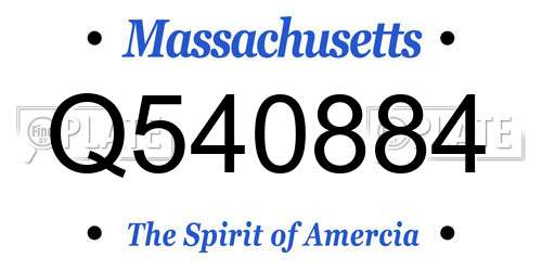 Q540884 Massachusetts License Plate