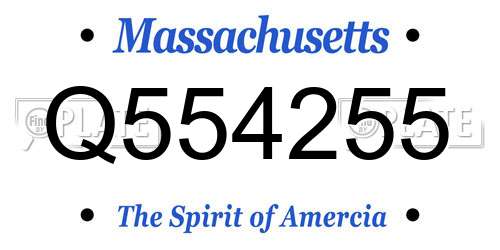 Q554255 Massachusetts License Plate