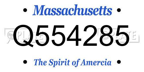 Q554285 Massachusetts License Plate