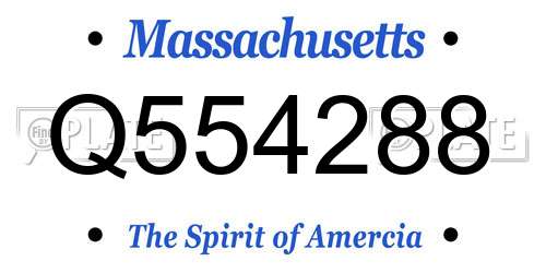 Q554288 Massachusetts License Plate