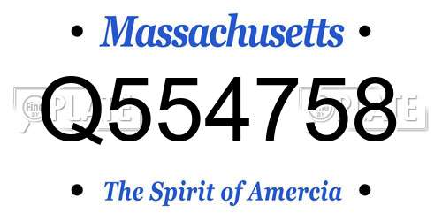 Q554758 Massachusetts License Plate