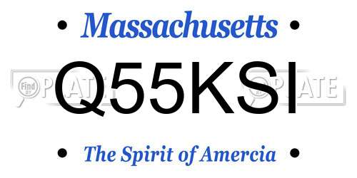Q55KSI Massachusetts License Plate