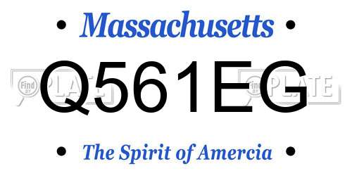Q561EG Massachusetts License Plate