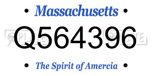 Q564396 Massachusetts License Plate