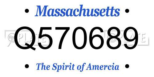 Q570689 Massachusetts License Plate