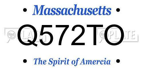 Q572TO Massachusetts License Plate