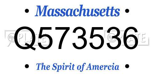 Q573536 Massachusetts License Plate