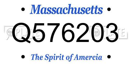 Q576203 Massachusetts License Plate