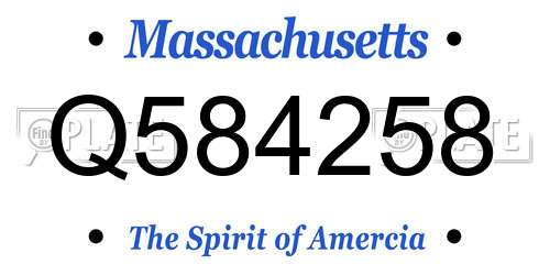 Q584258 Massachusetts License Plate