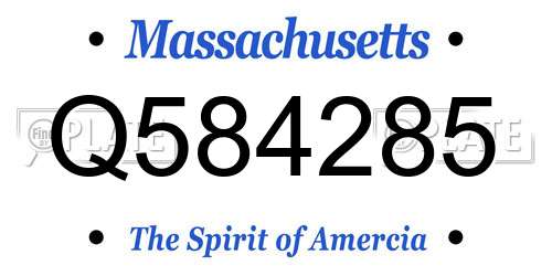 Q584285 Massachusetts License Plate