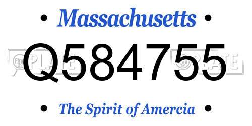 Q584755 Massachusetts License Plate