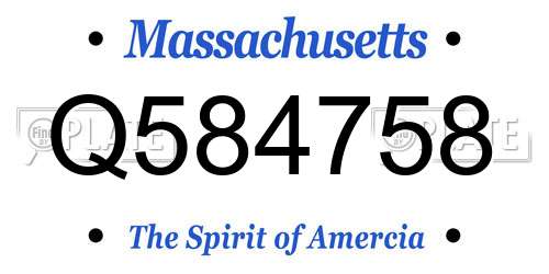 Q584758 Massachusetts License Plate