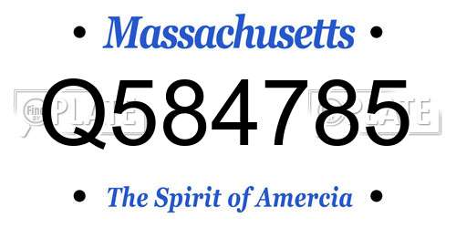 Q584785 Massachusetts License Plate
