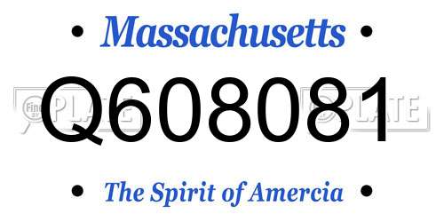 Q608081 Massachusetts License Plate