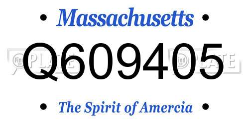 Q609405 Massachusetts License Plate