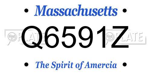 Q6591Z Massachusetts License Plate