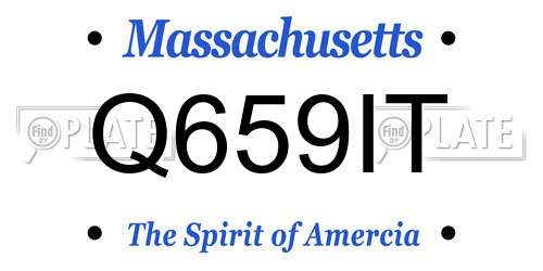 Q659IT Massachusetts License Plate