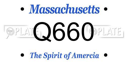 Q660 Massachusetts License Plate
