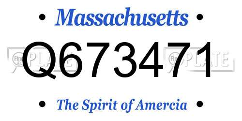 Q673471 Massachusetts License Plate