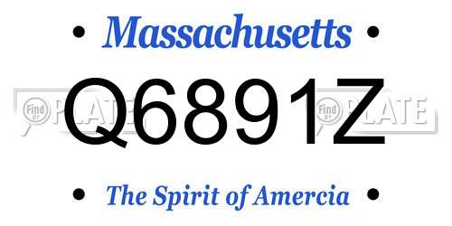 Q6891Z Massachusetts License Plate