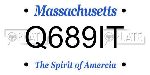 Q689IT Massachusetts License Plate