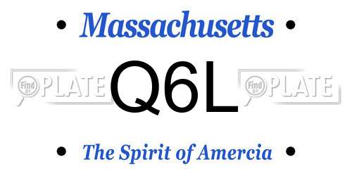 Q6L Massachusetts License Plate