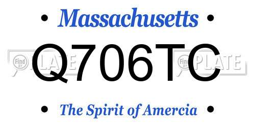Q706TC Massachusetts License Plate