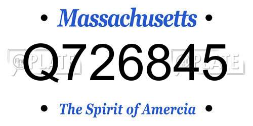 Q726845 Massachusetts License Plate