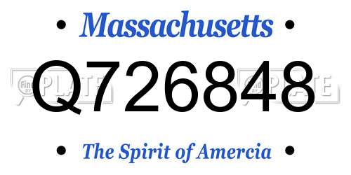 Q726848 Massachusetts License Plate
