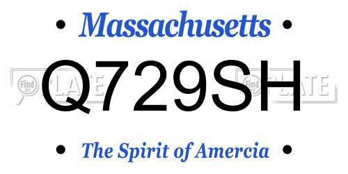 Q729SH Massachusetts License Plate