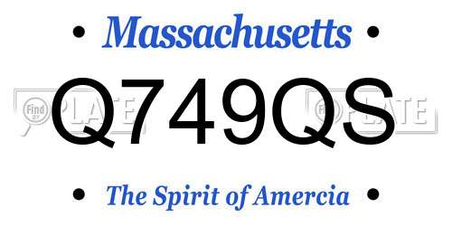Q749QS Massachusetts License Plate