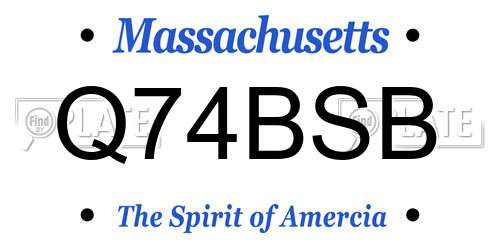 Q74BSB Massachusetts License Plate