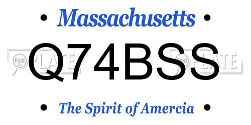 Q74BSS Massachusetts License Plate