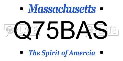 Q75BAS Massachusetts License Plate