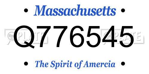 Q776545 Massachusetts License Plate