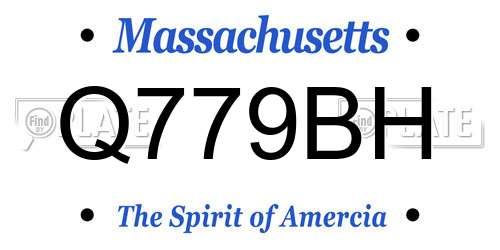 Q779BH Massachusetts License Plate