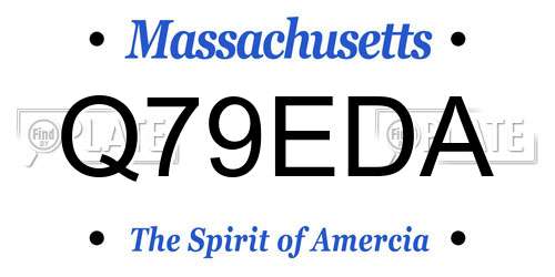 Q79EDA Massachusetts License Plate