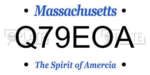 Q79EOA Massachusetts License Plate