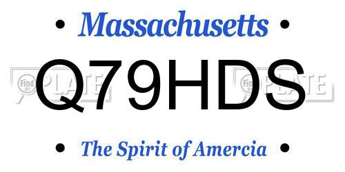 Q79HDS Massachusetts License Plate