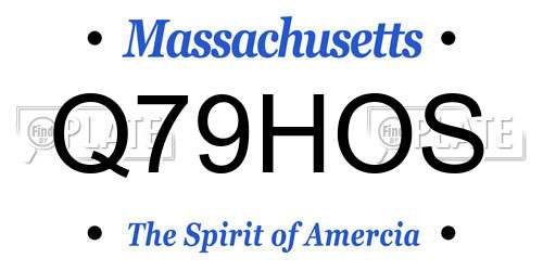 Q79HOS Massachusetts License Plate