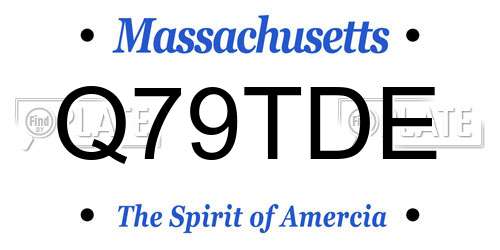 Q79TDE Massachusetts License Plate