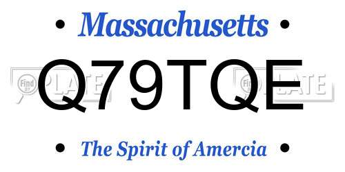 Q79TQE Massachusetts License Plate