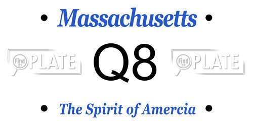 Q8 Massachusetts License Plate