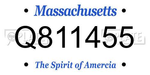 Q811455 Massachusetts License Plate