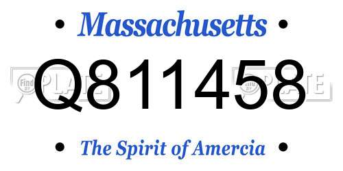 Q811458 Massachusetts License Plate