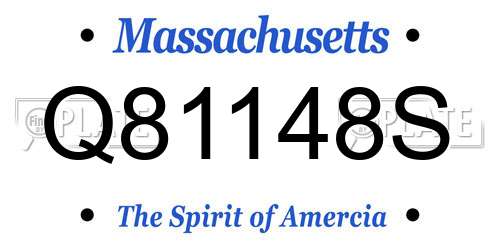 Q81148S Massachusetts License Plate