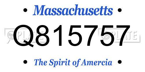 Q815757 Massachusetts License Plate