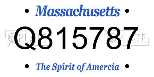 Q815787 Massachusetts License Plate