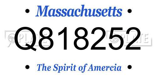 Q818252 Massachusetts License Plate